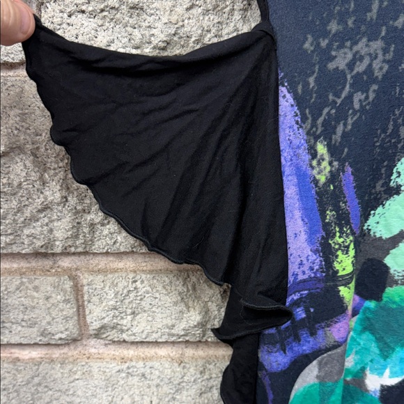 Simon Chang Multicolor Abstract Short Sleeve Top - Picture 2 of 5